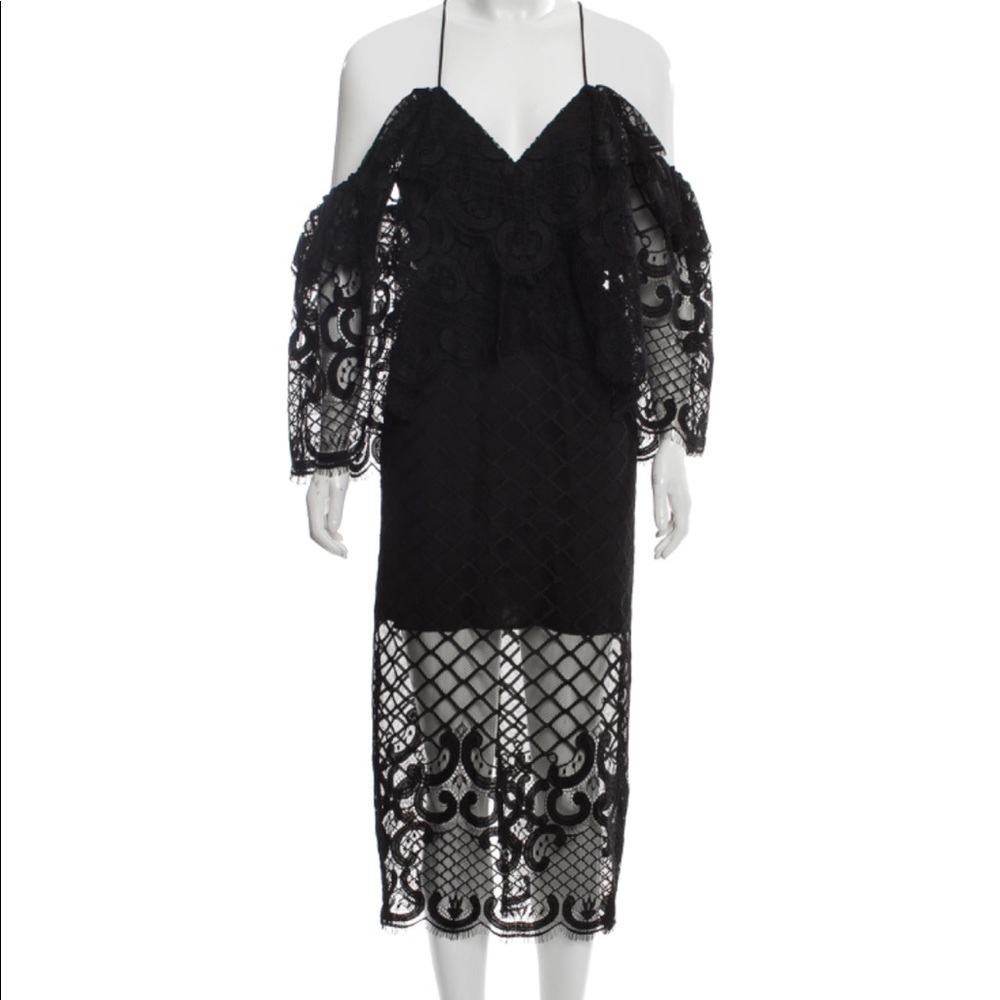Alice McCall Slip Evening Lace Black Dress 👗